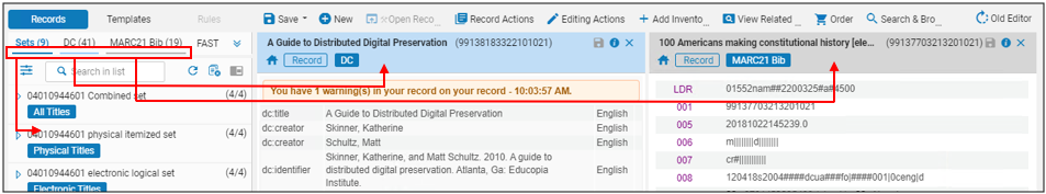 Tab Underline Colors in the Records area