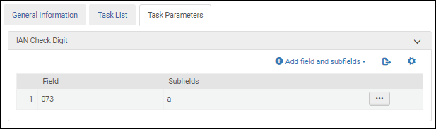 International Article Number Validation Task Parameters - UNIMARC / CNMARC
