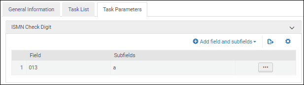 International Standard Music Number Validation Task Parameters - UNIMARC / CNMARC
