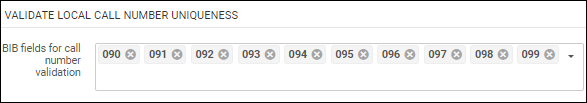 Validate Local Call Number Uniqueness