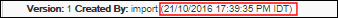 View Versions — Modified Date