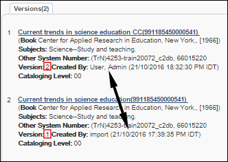 View Versions — Subsequent Modifications