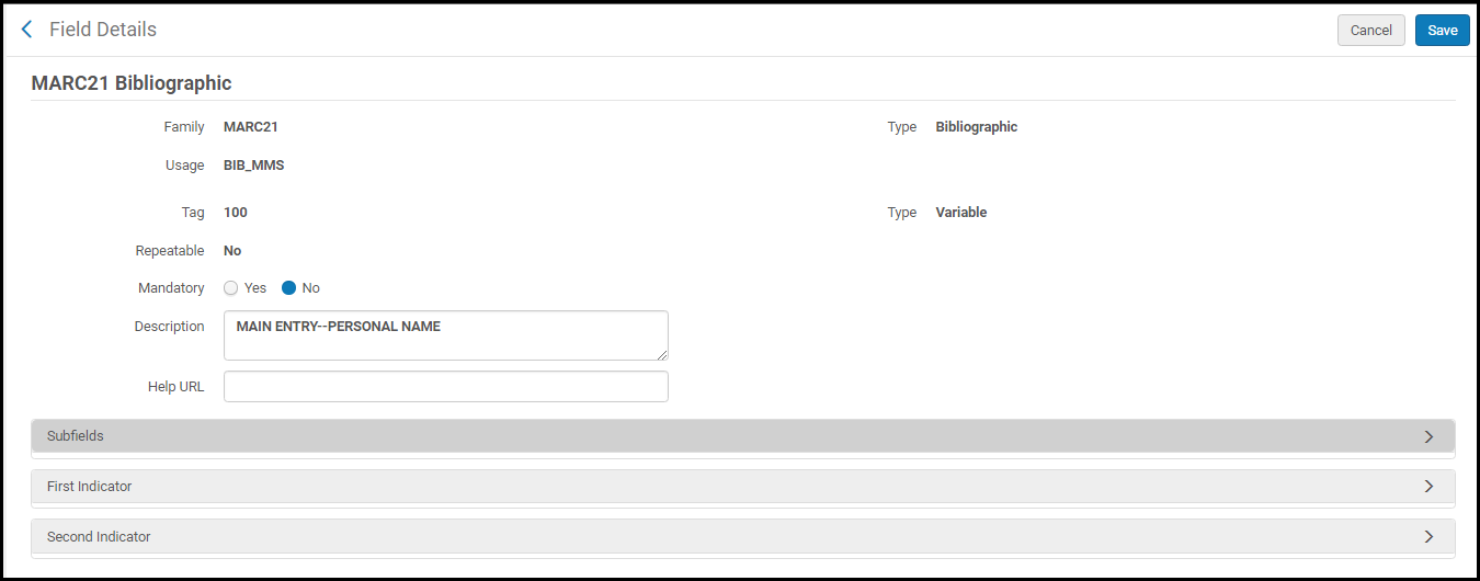 Customize (Edit) Field Details Page