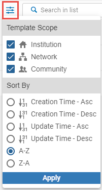 Filters list for templates