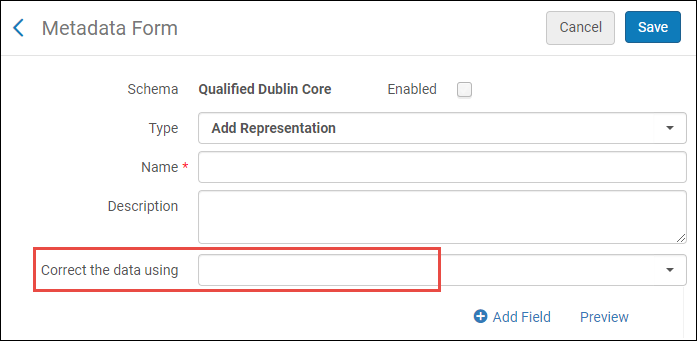Metadata Form