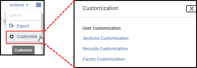 Manage Sets List - Customize Menu Options