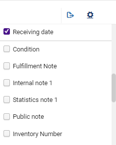 Physical Items Search - Newly Added Fields