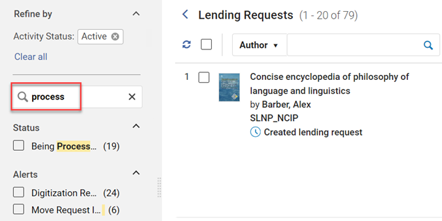 The option to cCustomize searching for facets.