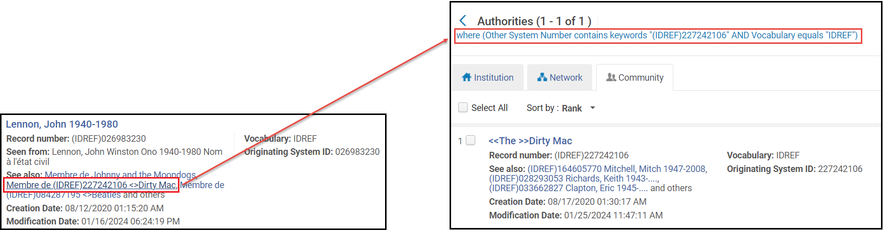 "See Also" Link for Authority Records