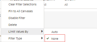 The Limit Values by option is now set to None by default.
