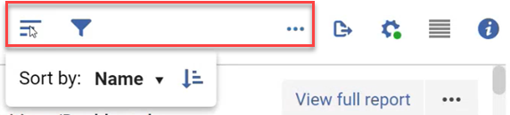 The header icons in responsive mode.