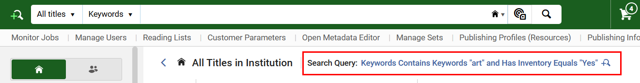 The new search query.