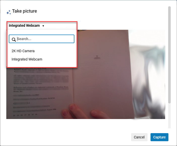 intgrated webcam options