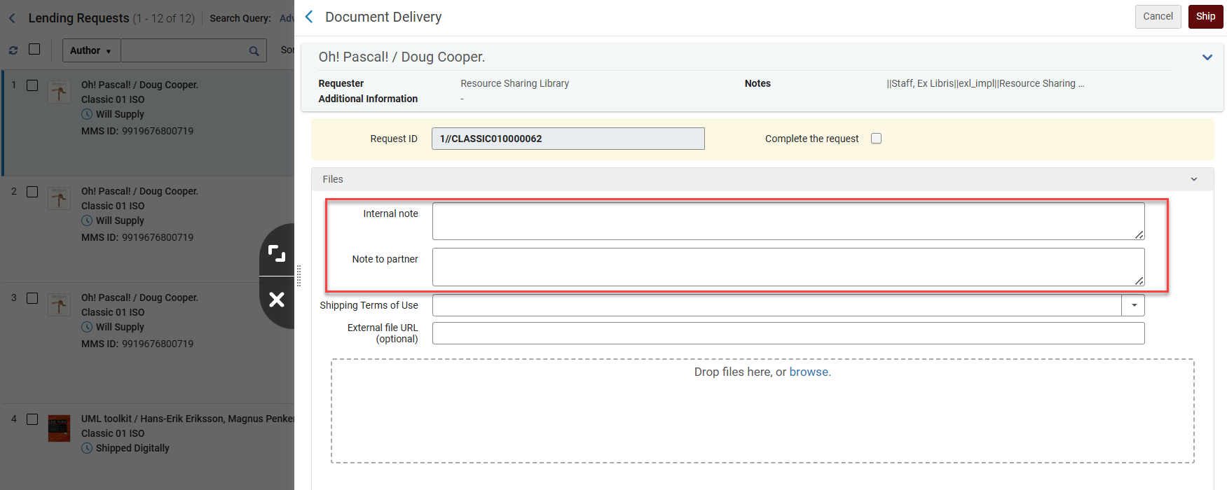 The new Note fields from Deliver Digital Documents.