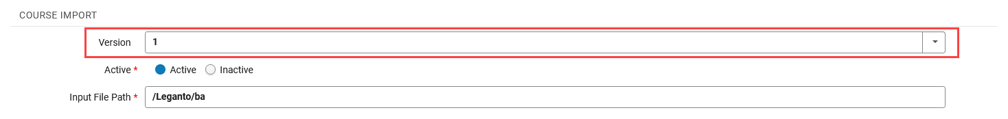 New Version field