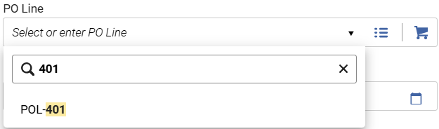 Select a PO line.