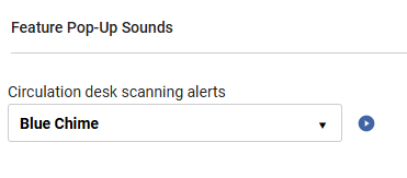 Circulation desk scanning alerts.