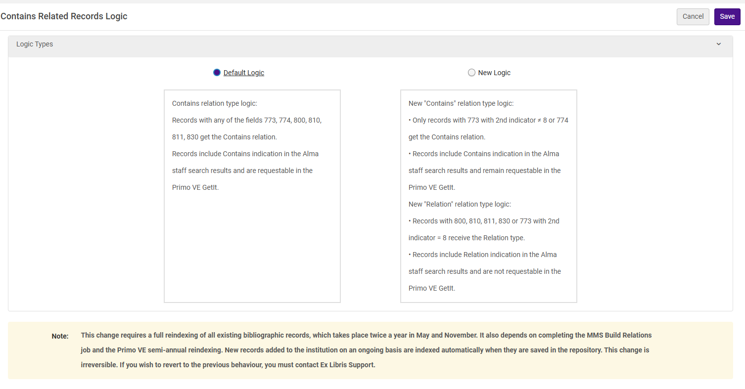 Contains Related Records Logic Configuration