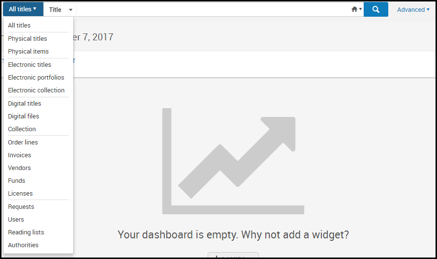 Persistent Search Drop-Down List of Options
