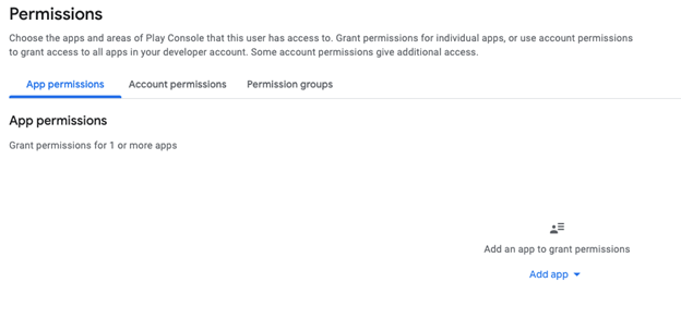 Adding Permissions to the app.