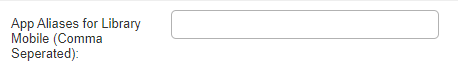 The Library Mobile app aliases configuration.