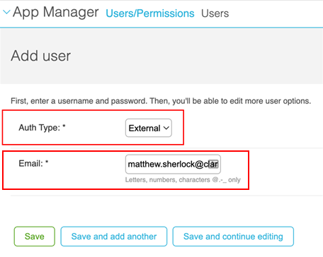App Manager SSO configuration and login.