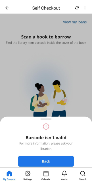 Self Checkout Invalid Barcode