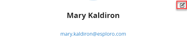 Edit personal details.