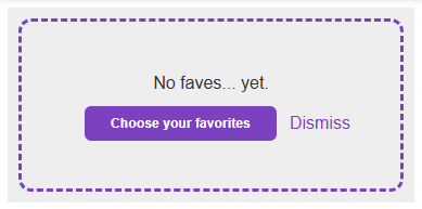 Empty Favorites Container