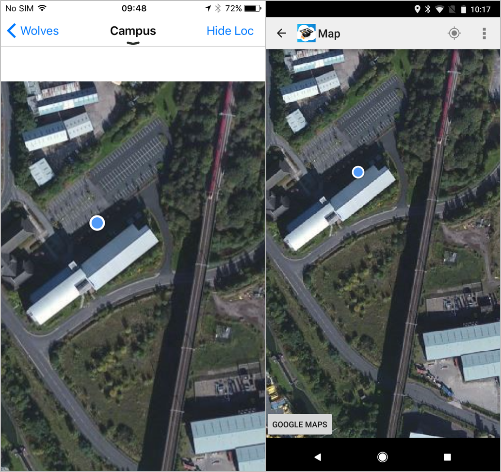 Default current location marker