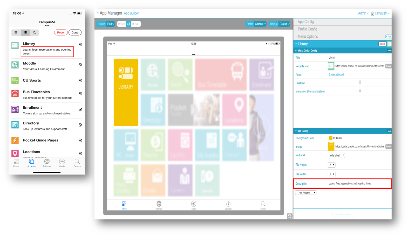 Tile Description in Personalisation List View