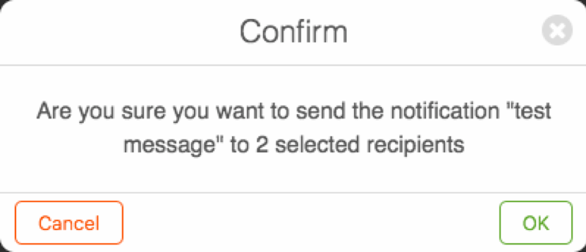notification confirmation