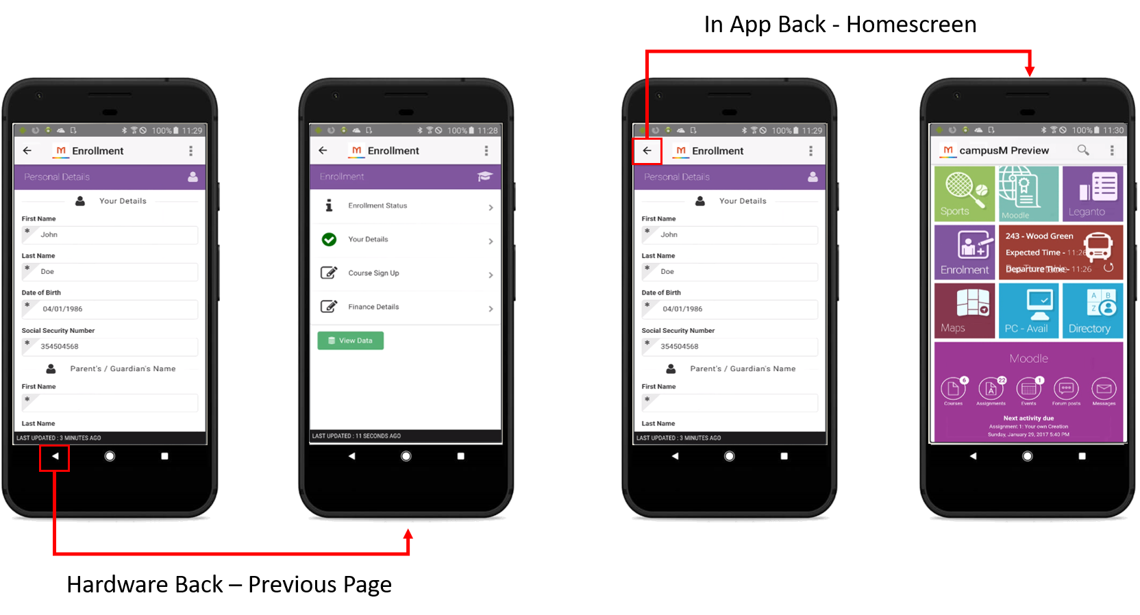 Android Back Button Behaviour