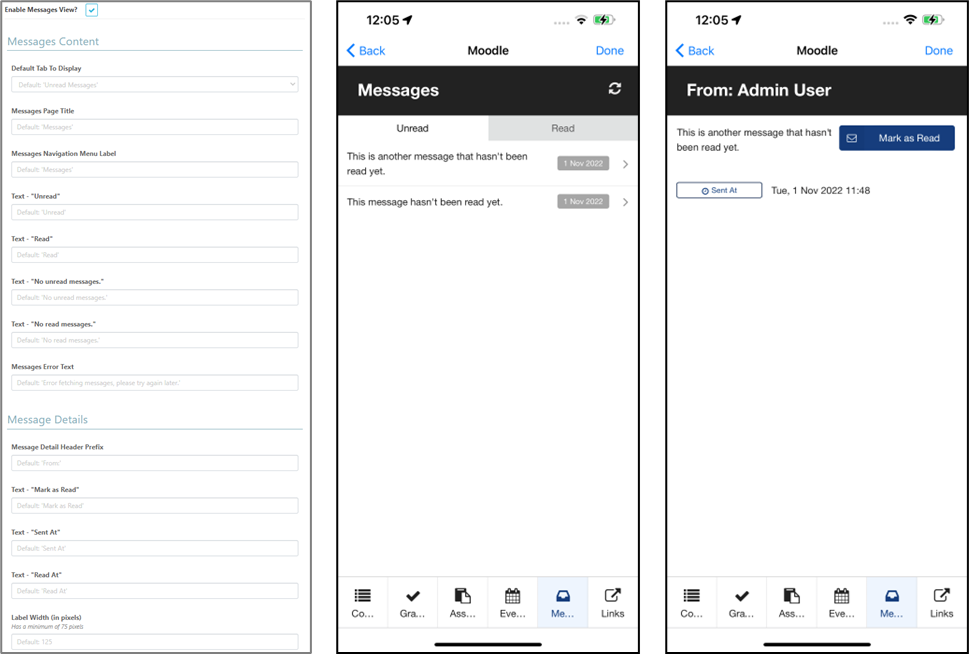 The Assignments configuration screen.