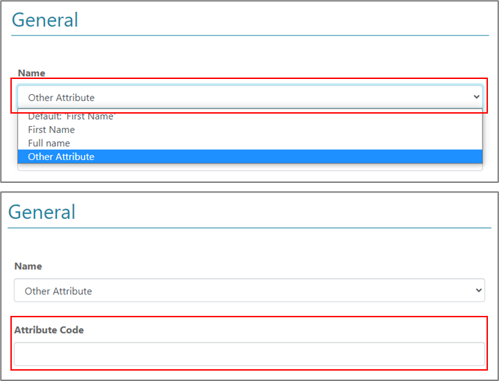 The Greeting configuration screen.