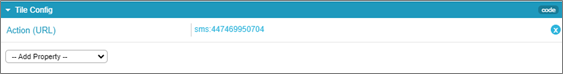 An SMS trigger in the URL schema.