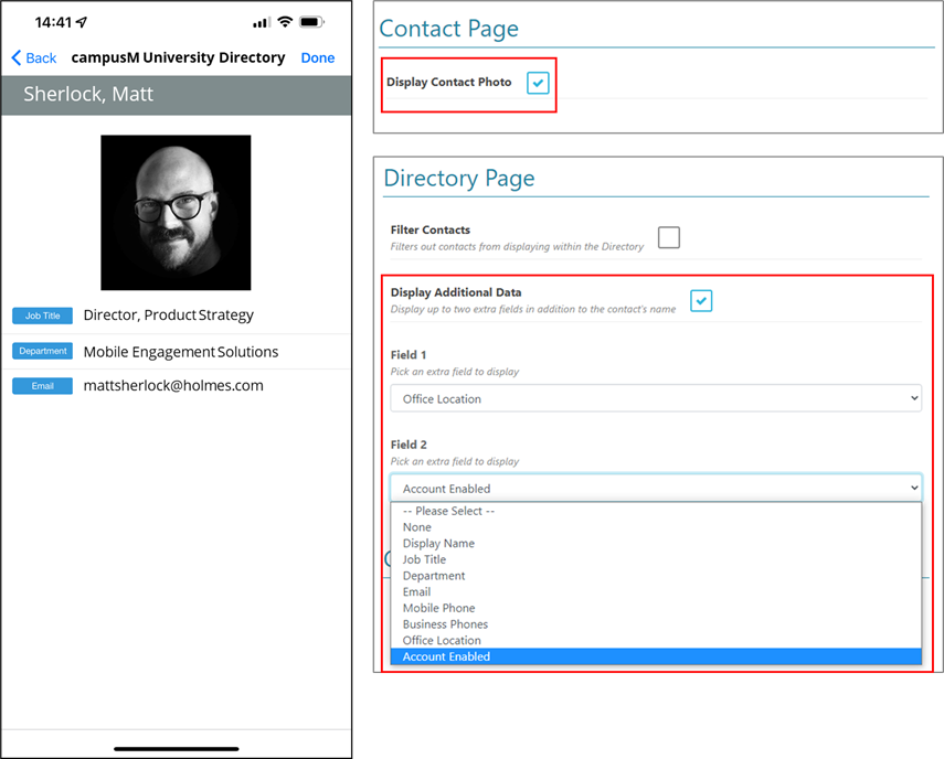The directory search configuration.