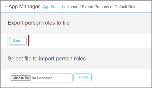 The Export button.