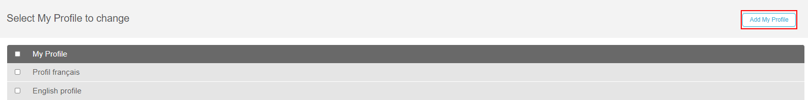 The option to add a profile.