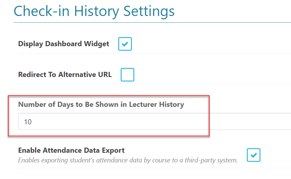 Redirect URL from check-in history.