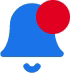 The Alerts Icon when the Alerts page is selected, and there are new alerts.