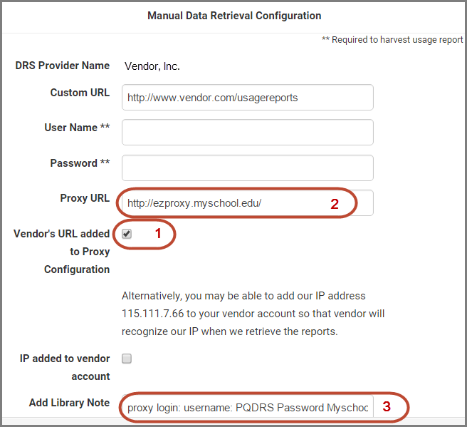 Proxy URL field in DRS Request Form