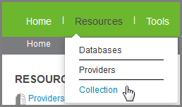 Resources Menu
