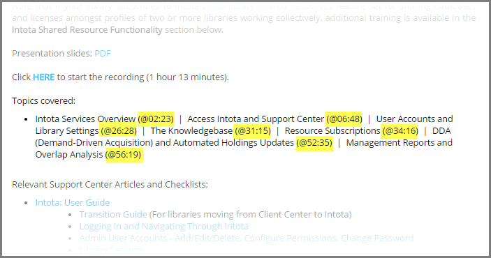 Webex time stamps