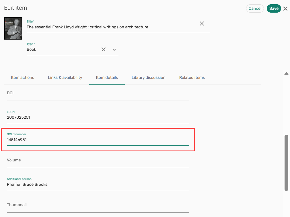 HathiTrust Link Displayed for Citations with OCLC Number Value.