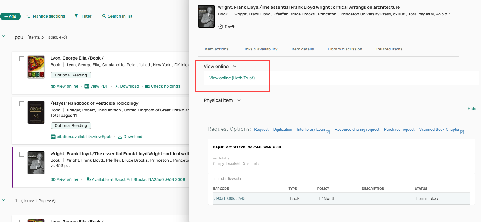 HathiTrust link displayed.