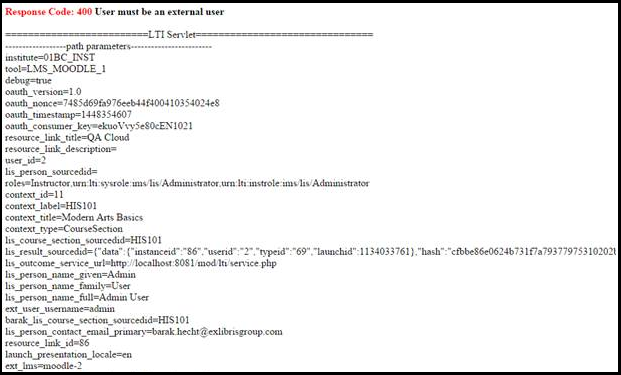 Leganto Debug Page