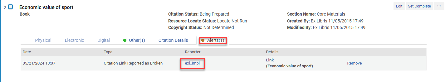The broken link reporter user.