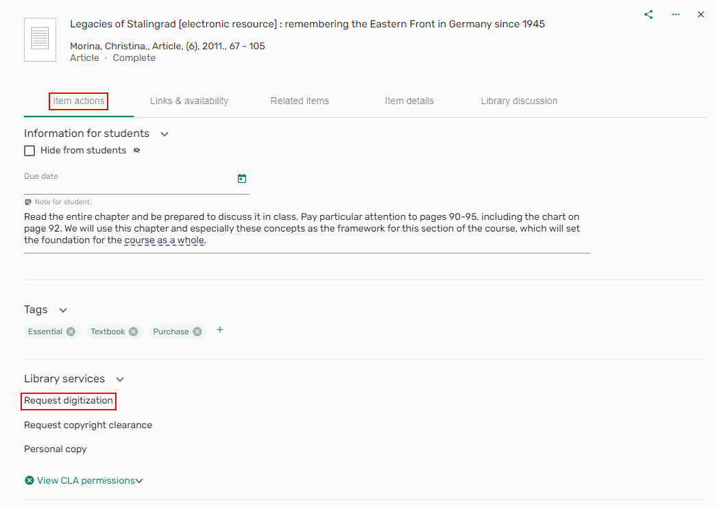 Create a digitization request.
