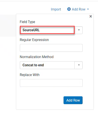 The option to update the Source URL in bulk.